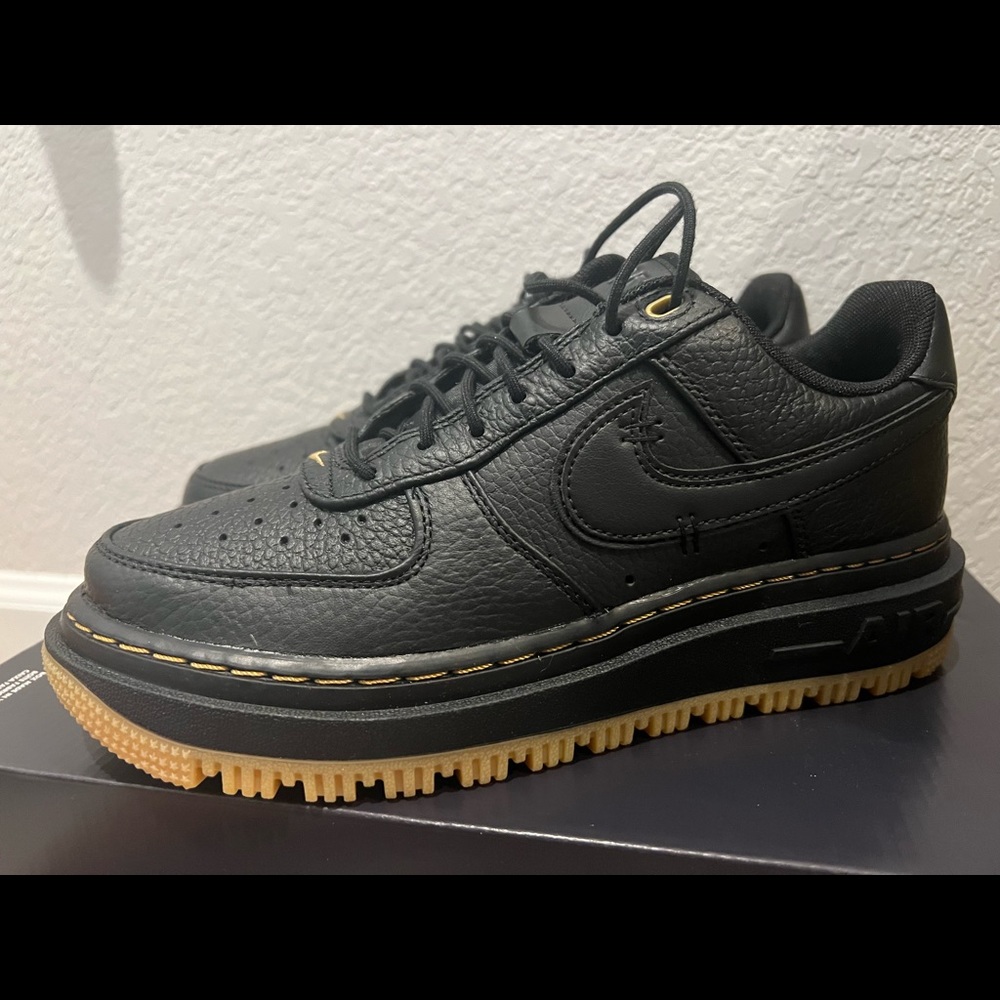 Nike Air force 1 luxe black/black bucktan gum size M-6/ W 7.5 #416260